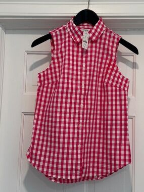 Pink Gingham Sleeveless Top - NEW!